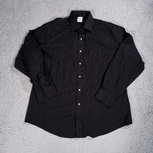Brooks Brothers Shirt Mens 16.5 34 Black Supima Cotton Non Iron Regent Fit